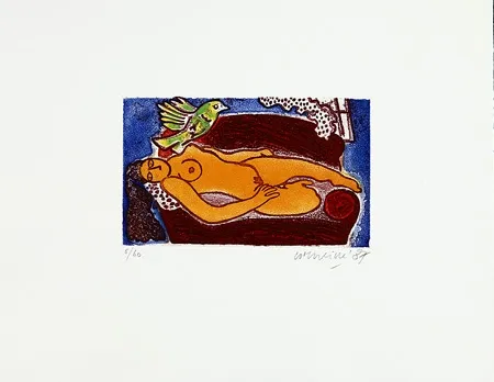 Stich Corneille - Femme au divan rouge