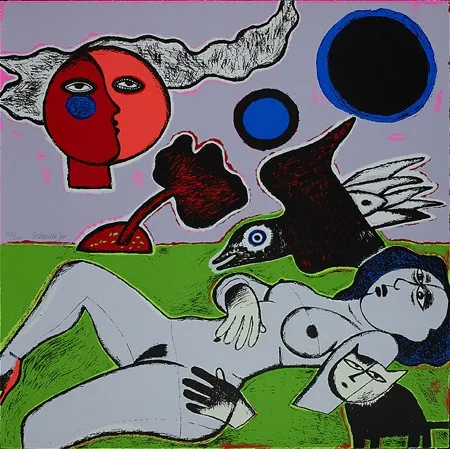 Siebdruck Corneille - Femme diurne