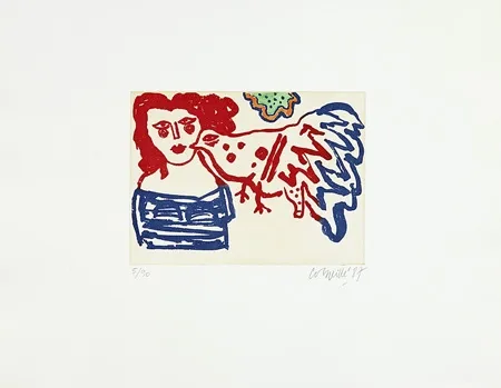 Stich Corneille - Femme et oiseau