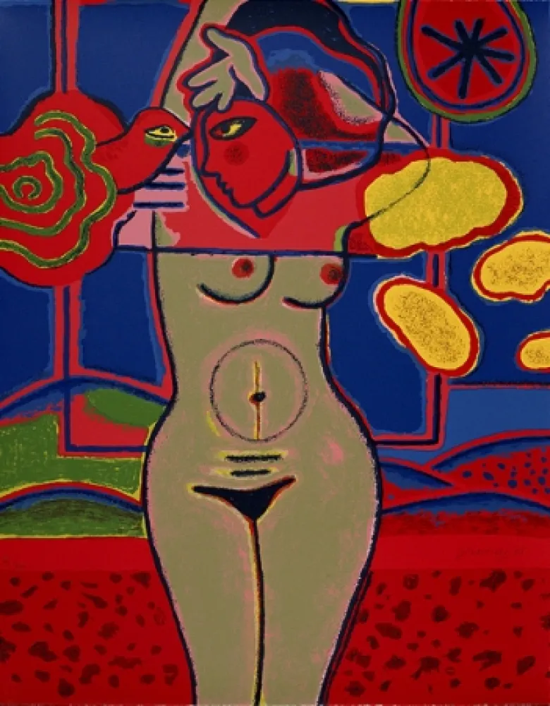 Siebdruck Corneille - Fenêtre ouverte sur le paysage