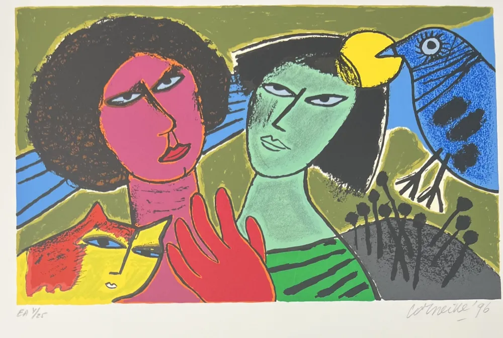 Siebdruck Corneille - L'amour au jour ile jour 1996