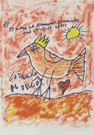 Lithographie Corneille - Lithographie Et nous ne saurons jamais ce que veut le vent, 2007