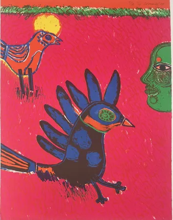 Lithographie Corneille - Lithographie Herbes 1977