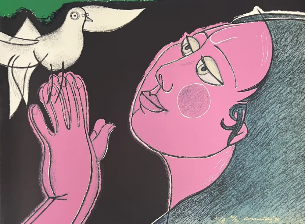 Lithographie Corneille - Lithographie Incantation, 1991, E/A