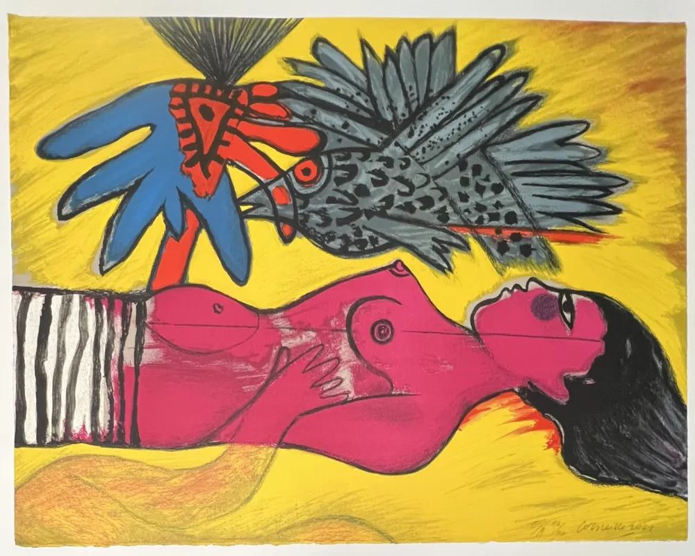 Lithographie Corneille -  Lithographie Le temps de l'été 2001