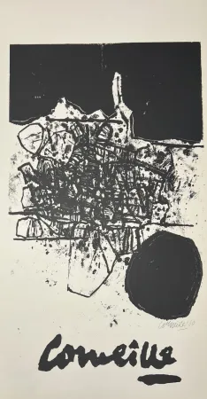 Keine Technische Corneille - Lithographie Paysage minéralogique 1960