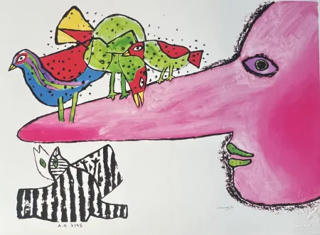 Digitale Druckgrafik Corneille -  Pinocchio 1973 Tirage numéroté 45 ex AO