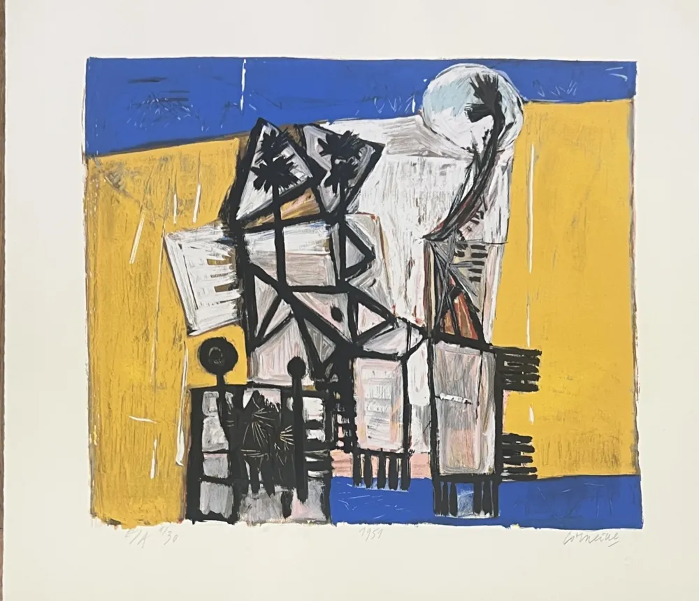 Siebdruck Corneille - Sérigraphie Cobra, 1951. Exemplaire E/A