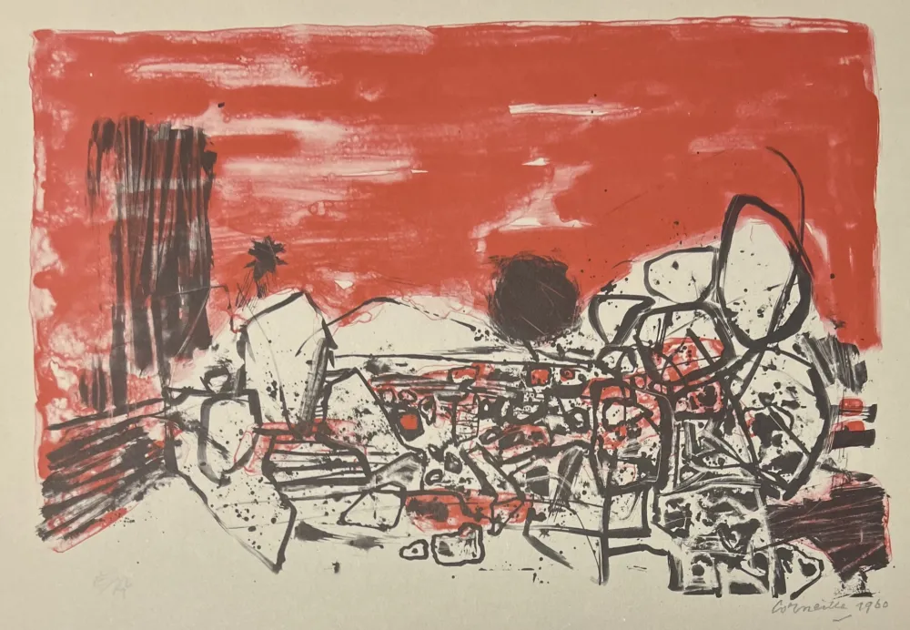 Keine Technische Corneille - Sérigraphie Dans le Désert 1960
