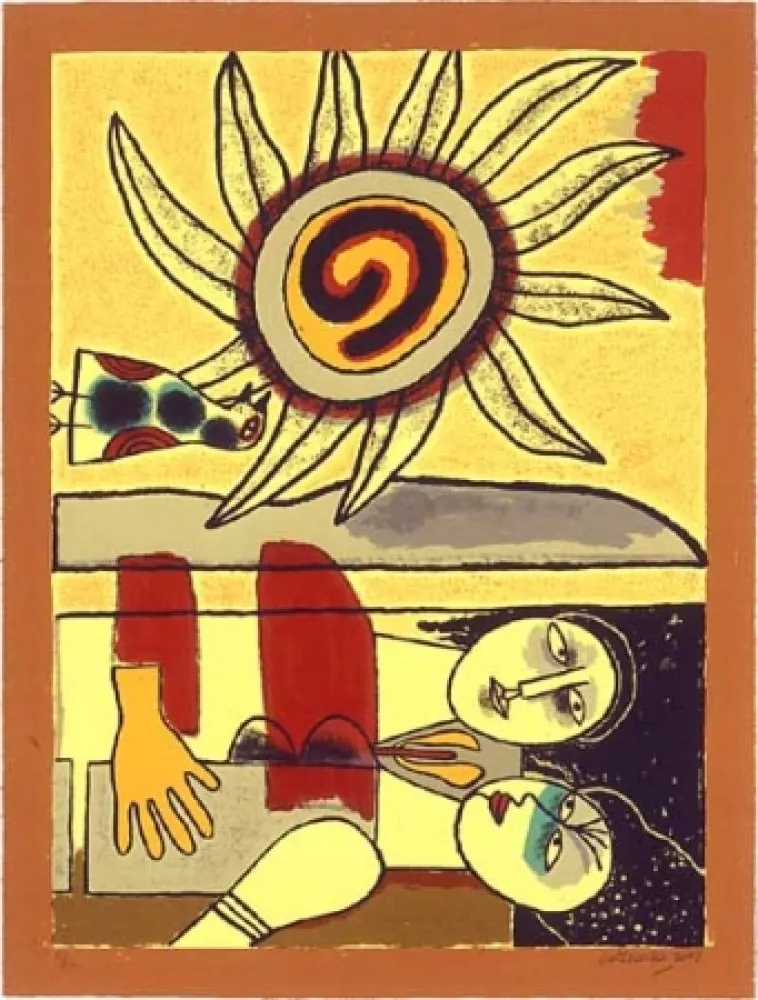 Siebdruck Corneille - Soleil cou coupé