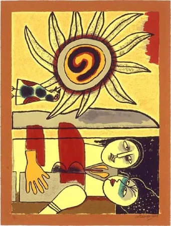 Siebdruck Corneille - Soleil cou coupé