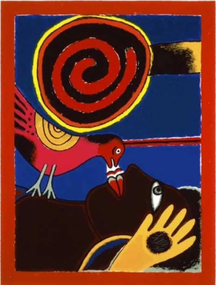 Siebdruck Corneille - Soleil cou coupé II