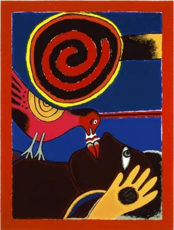 Siebdruck Corneille - Soleil cou coupé II