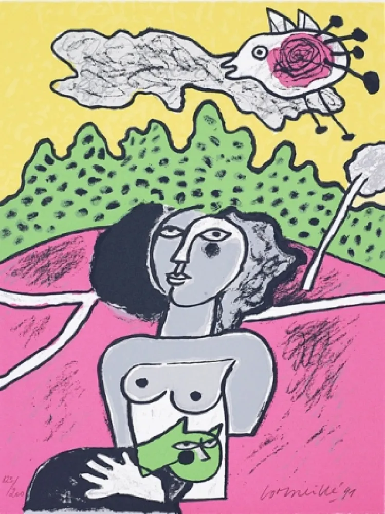 Siebdruck Corneille - Terre habitée