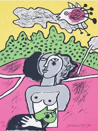 Siebdruck Corneille - Terre habitée