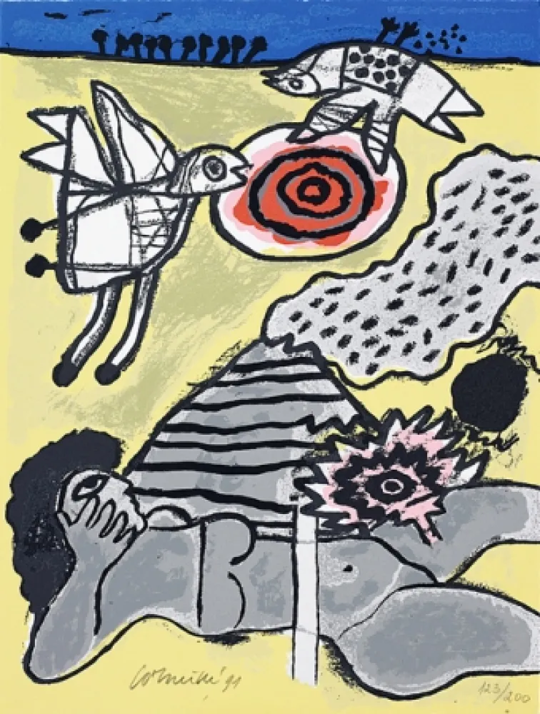 Siebdruck Corneille - Terre habitée