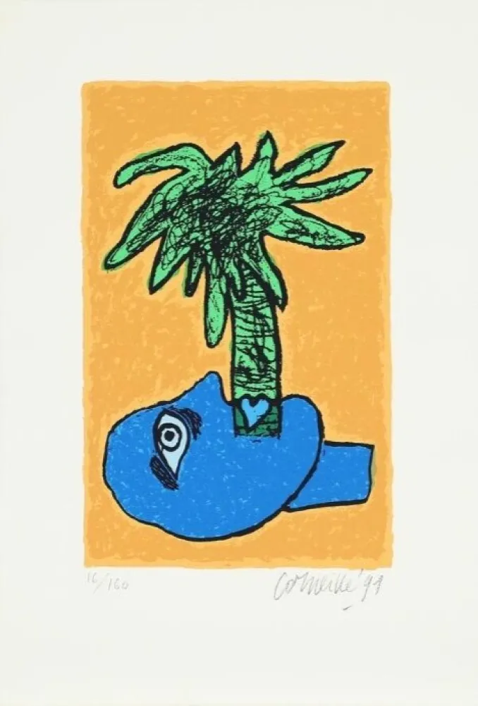 Siebdruck Corneille - Trilogie tropicale (bleue)