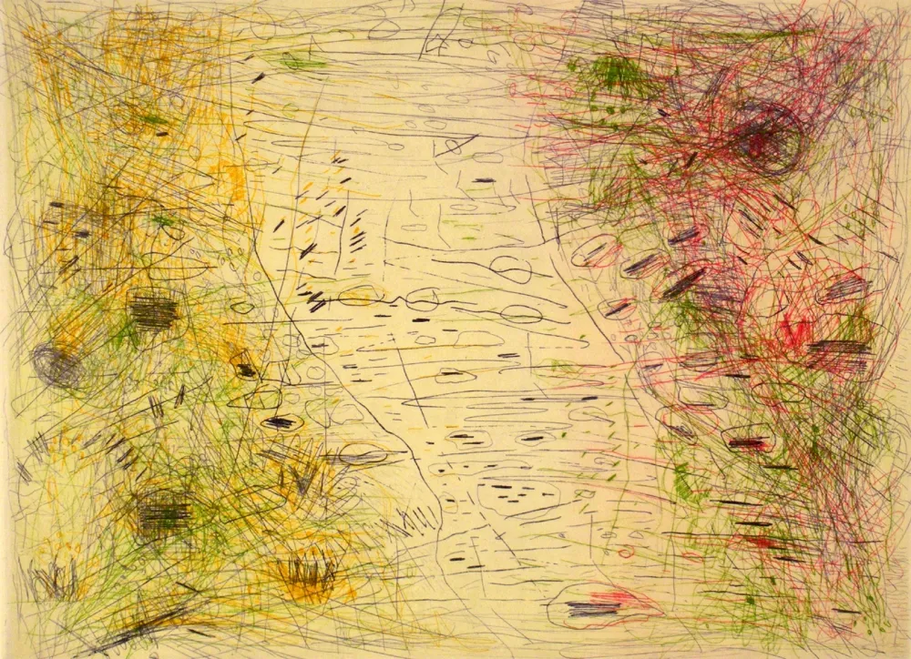 Radierung Corpora - Arbres et l'Isar à Lenggries 8