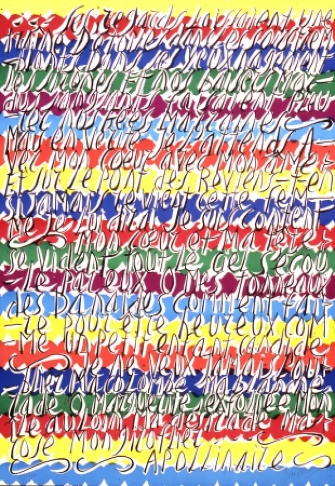 Lithographie Cortot - Placard Apollinaire