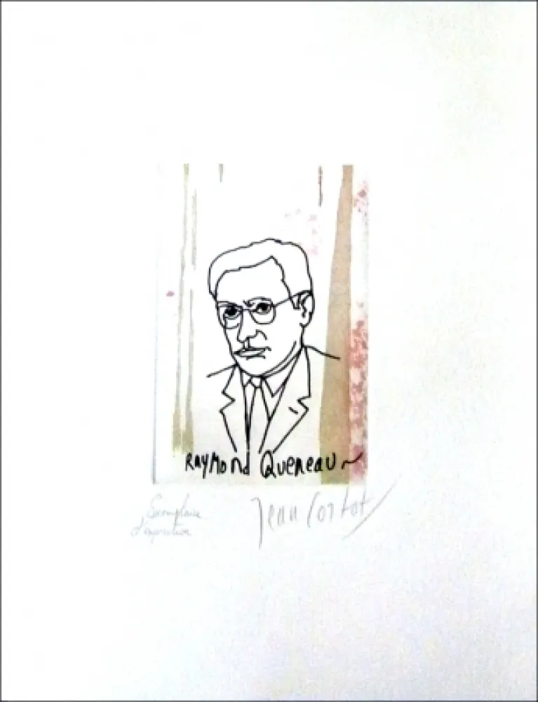 Radierung Cortot - Raymond Queneau