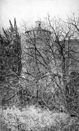 Radierung Cotugno  - Lodi, il torrione