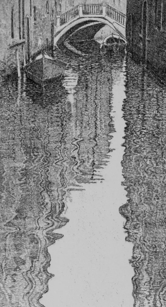 Radierung Cotugno  - Riflessi veneziani