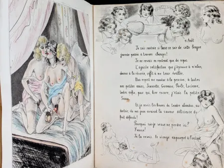 Keine Technische Courbouleix - Léon COURBOULEIX (auteur et illustrateur)  - SUZON EN VACANCES. Journal secret d'une jeune fille. Aux dépens des Amis de Cupidon, s.d. (vers 1935, Atelier de Léon Courbouleix)  