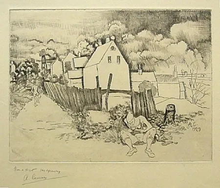 Radierung Courmes - Sans titre