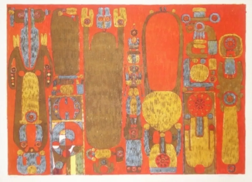 Lithographie Courtin - Jeune reine d'un vieux pays