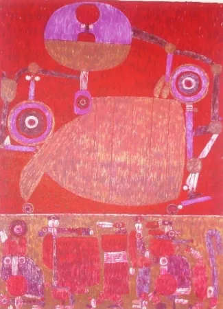 Lithographie Courtin - La Beauce à la belle voiture