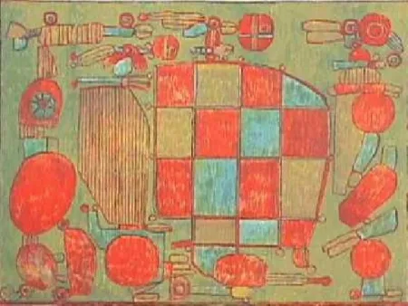 Lithographie Courtin - Parent du coté gauche 