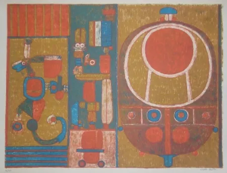 Lithographie Courtin - Vérité Cruelle d'un ancien jeu 