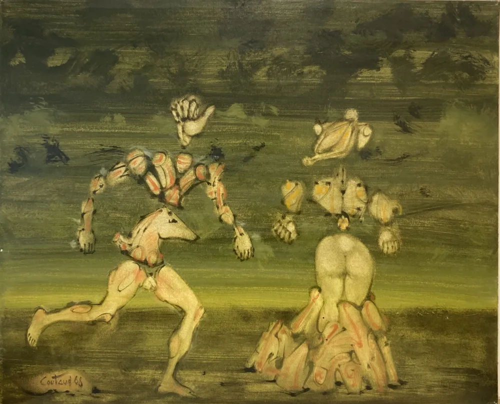 Keine Technische Coutaud - Huile sur papier