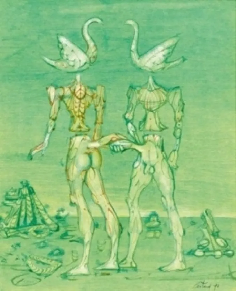 Lithographie Coutaud - Souvenir de Jersey