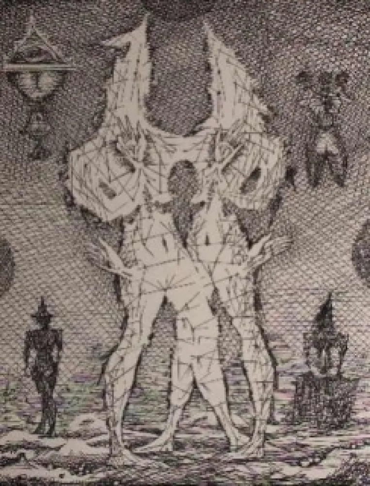 Radierung Coutaud - Voyage dans la lune 1