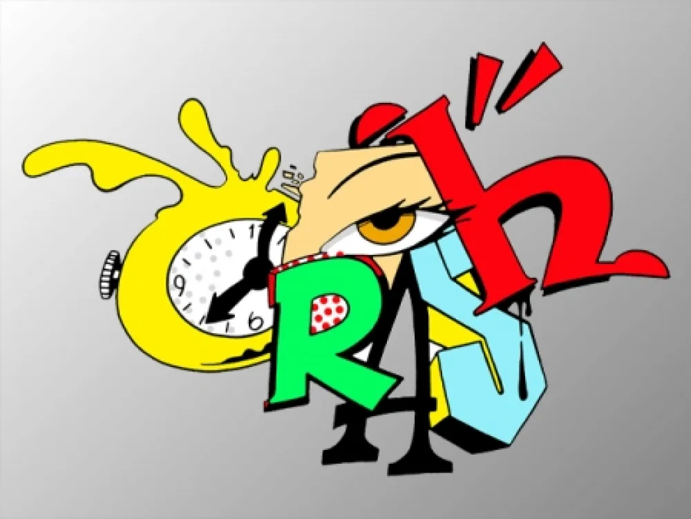 Siebdruck Crash - Clock 2