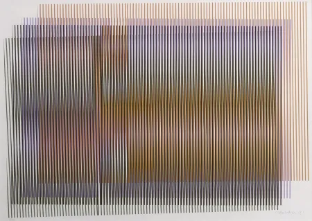 Siebdruck Cruz-Diez - Carlos Cruz-Diez (1923–2019) - Kinetic Composition - Serigraphy on paper - 1981