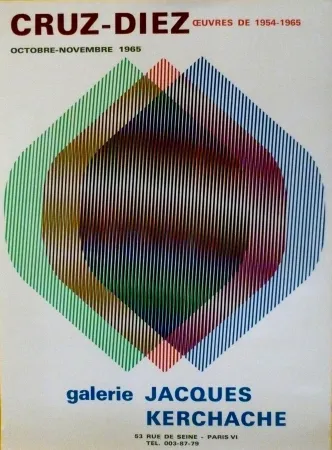 Siebdruck Cruz-Diez - EXP jACQUES kERCHACHE 1965