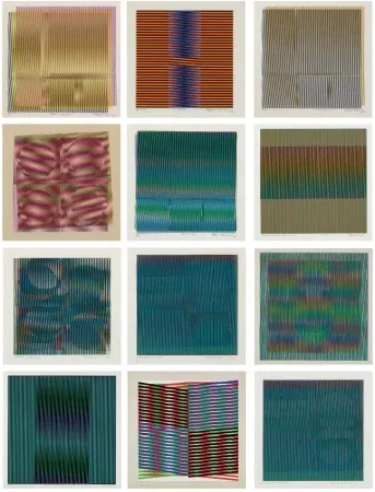 Siebdruck Cruz-Diez - Grupo de 15 Serigrafías sobre papel 