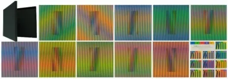 Lithographie Cruz-Diez - Inducción Cromática a doble frecuencia