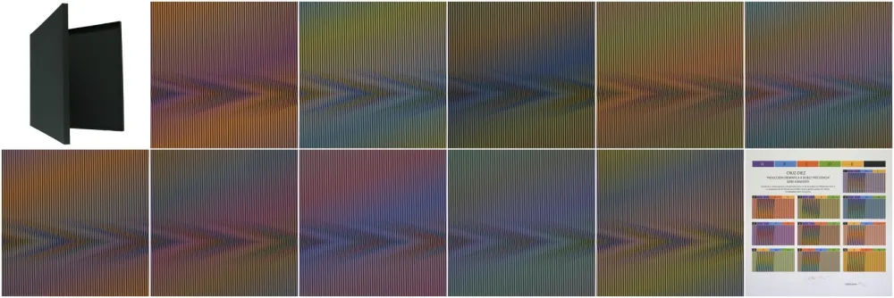 Lithographie Cruz-Diez - Inducción cromática a doble frecuencia, Kamarata