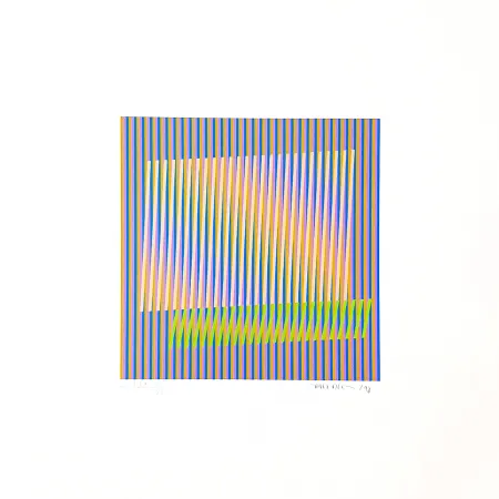 Siebdruck Cruz-Diez - Induction chromatique