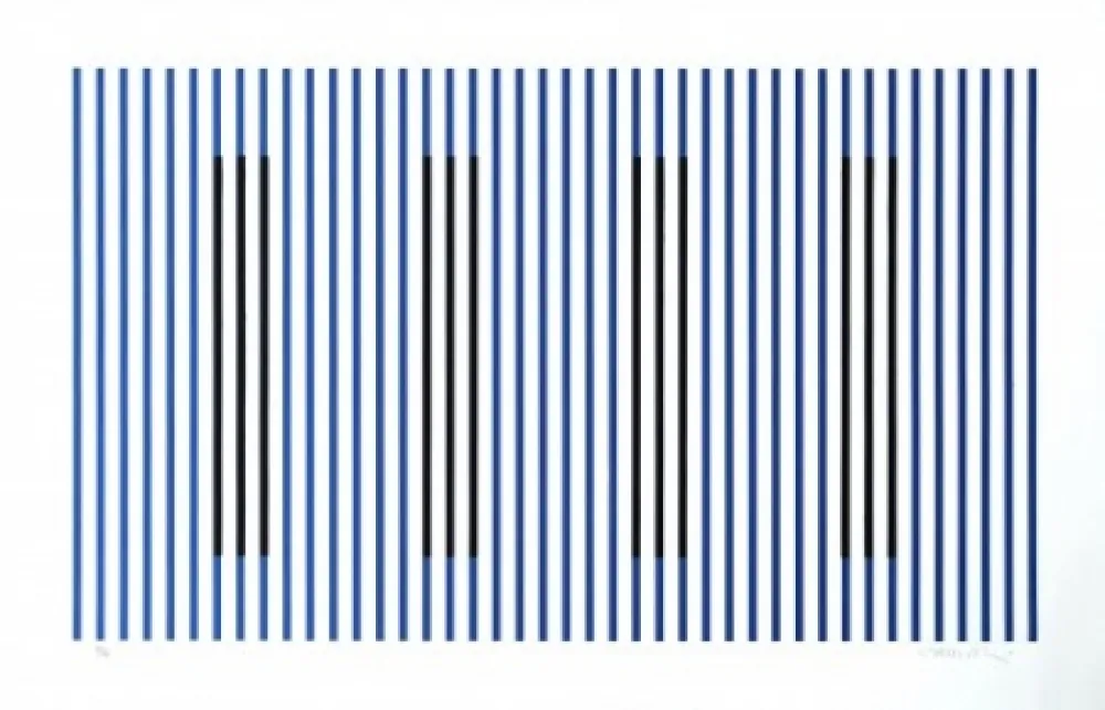 Radierung Cruz-Diez - Induction du Jaune Rioja