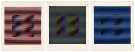 Siebdruck Cruz-Diez - ORANGE, VERTE y BLEU