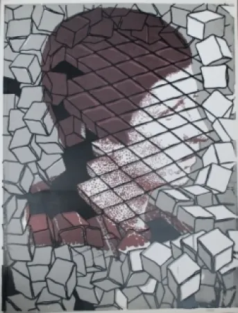 Siebdruck Cueco - Profil sur pavés