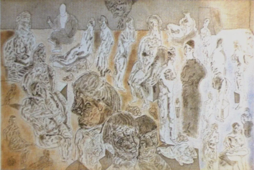 Radierung Und Aquatinta Cuevas - Barrio chino I