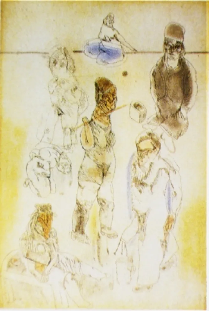 Radierung Und Aquatinta Cuevas - Barrio chino II