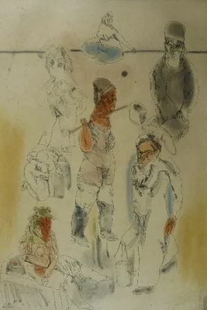 Radierung Und Aquatinta Cuevas - Barrion chino II