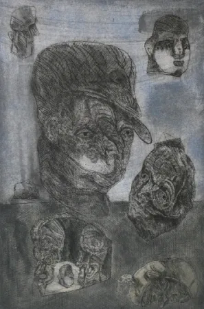 Radierung Und Aquatinta Cuevas - Desperdicios de guerra