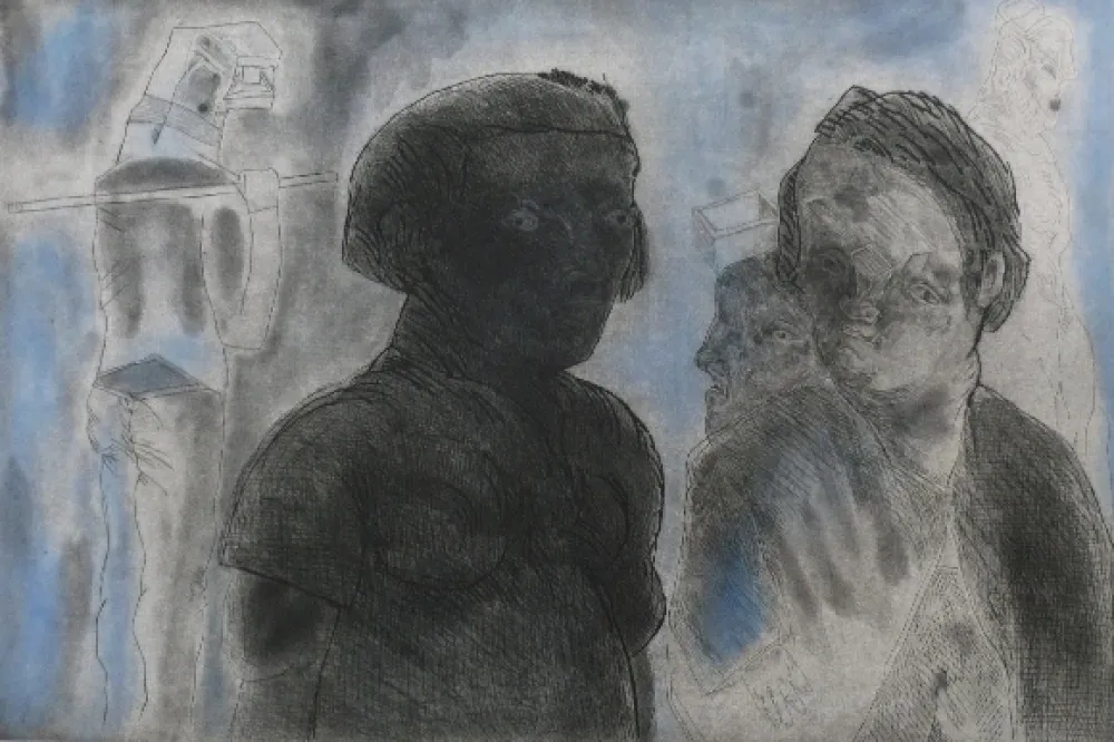 Radierung Und Aquatinta Cuevas - Pescadores de Blanes